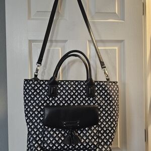 Stylish Black and White Patterned Women's Bag
